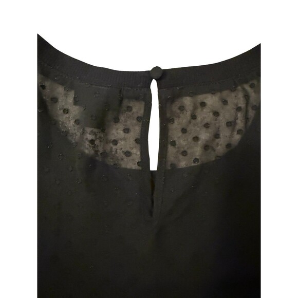 Torrid Polka Dot Black Mess Short Sleeve Blouse Womens Plus Size 1 XL - Picture 5 of 7